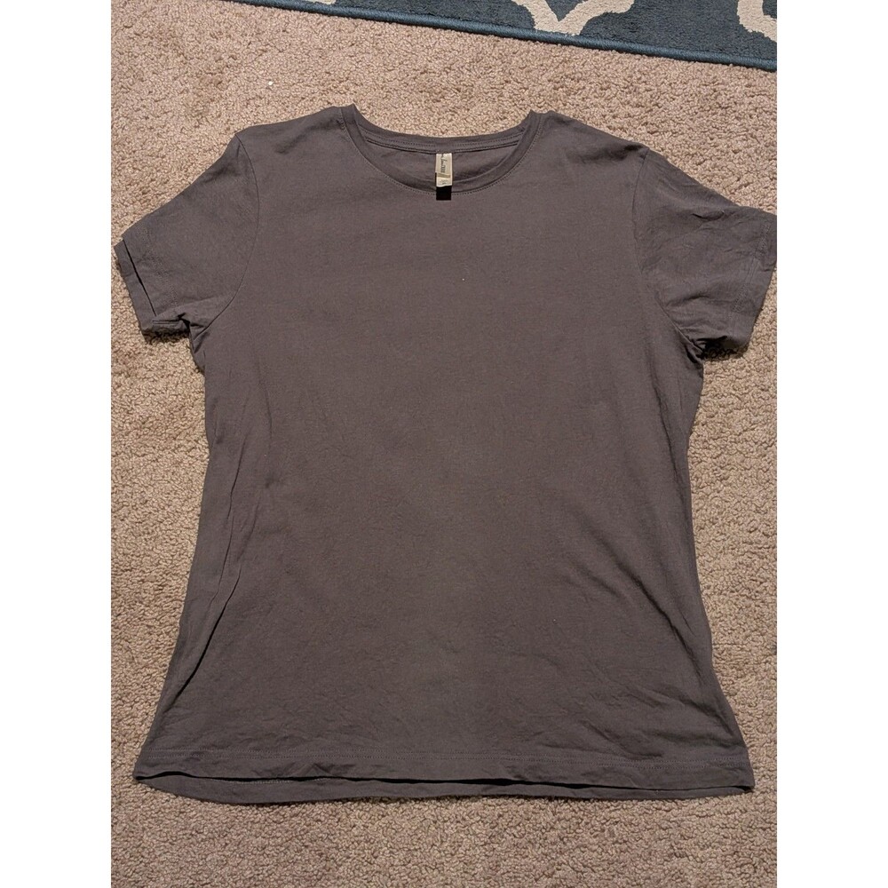 100% Cotton Women's Basic Tee Gray Ouray Size XL